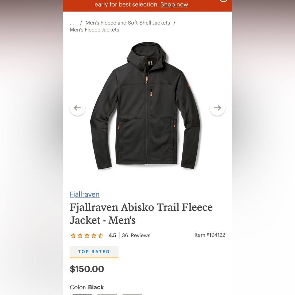 Fjallraven Men’s Abisko Trail Fleece (Sz XL)